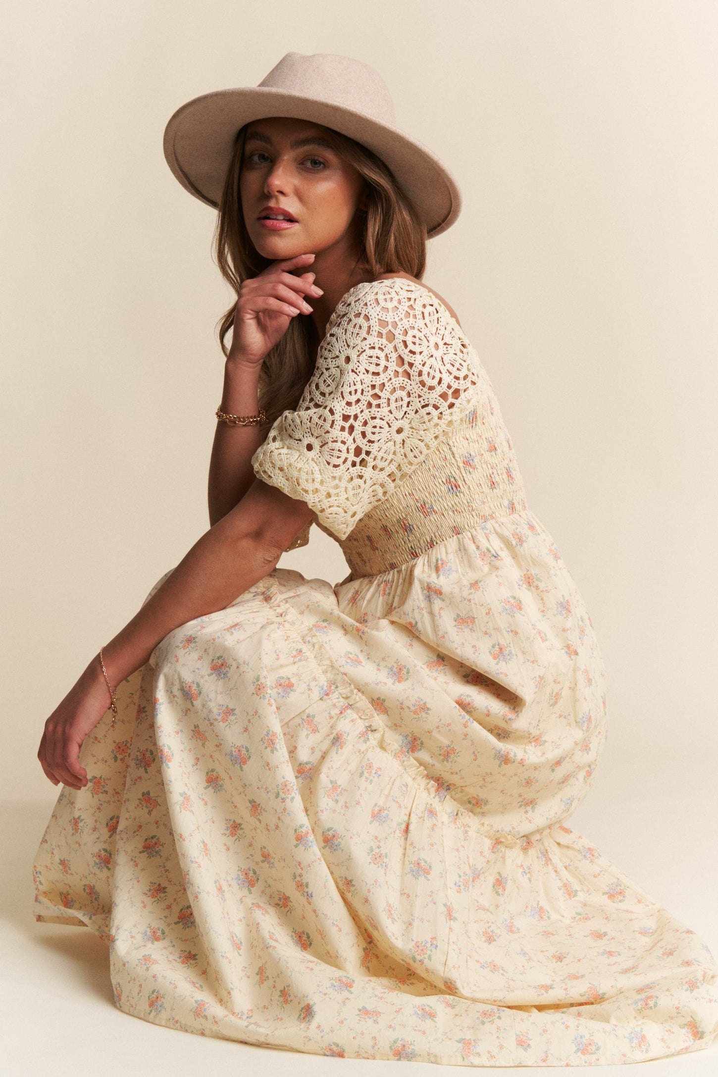 tiered crochet dress Paradise Awaits Crochet Tiered Midi Dress