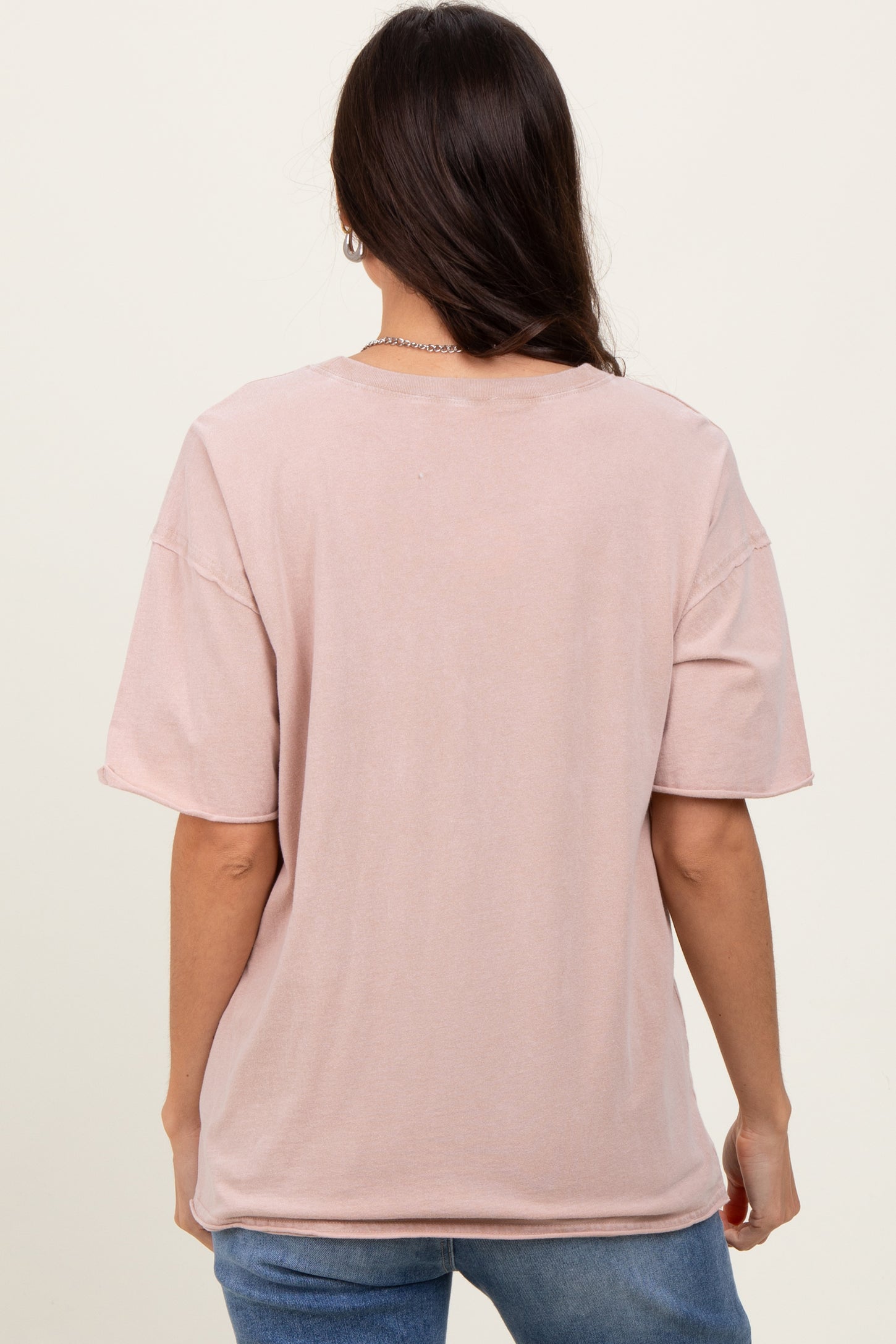Taupe Short Sleeve Front Pocket Tunic Top