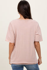 Taupe Short Sleeve Front Pocket Tunic Top