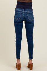 Navy Vintage Wash Maternity Skinny Jeans