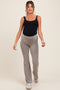 Taupe Active Pocket Flared Maternity Leggings