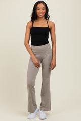 Taupe Active Pocket Flared Leggings