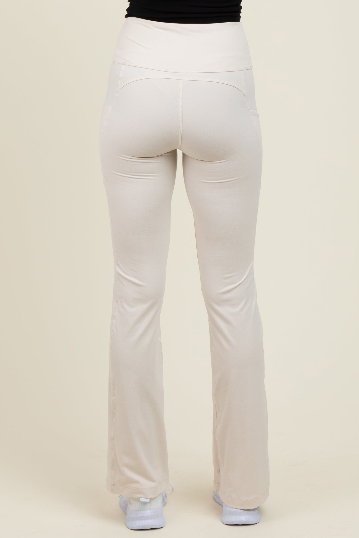 Ivory Active Pocket Flared Leggings