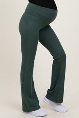 Light Teal Maternity Flared Leggings
