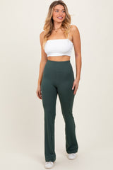 Light Teal Maternity Flared Leggings