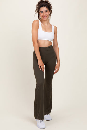 Olive Flared Leggings