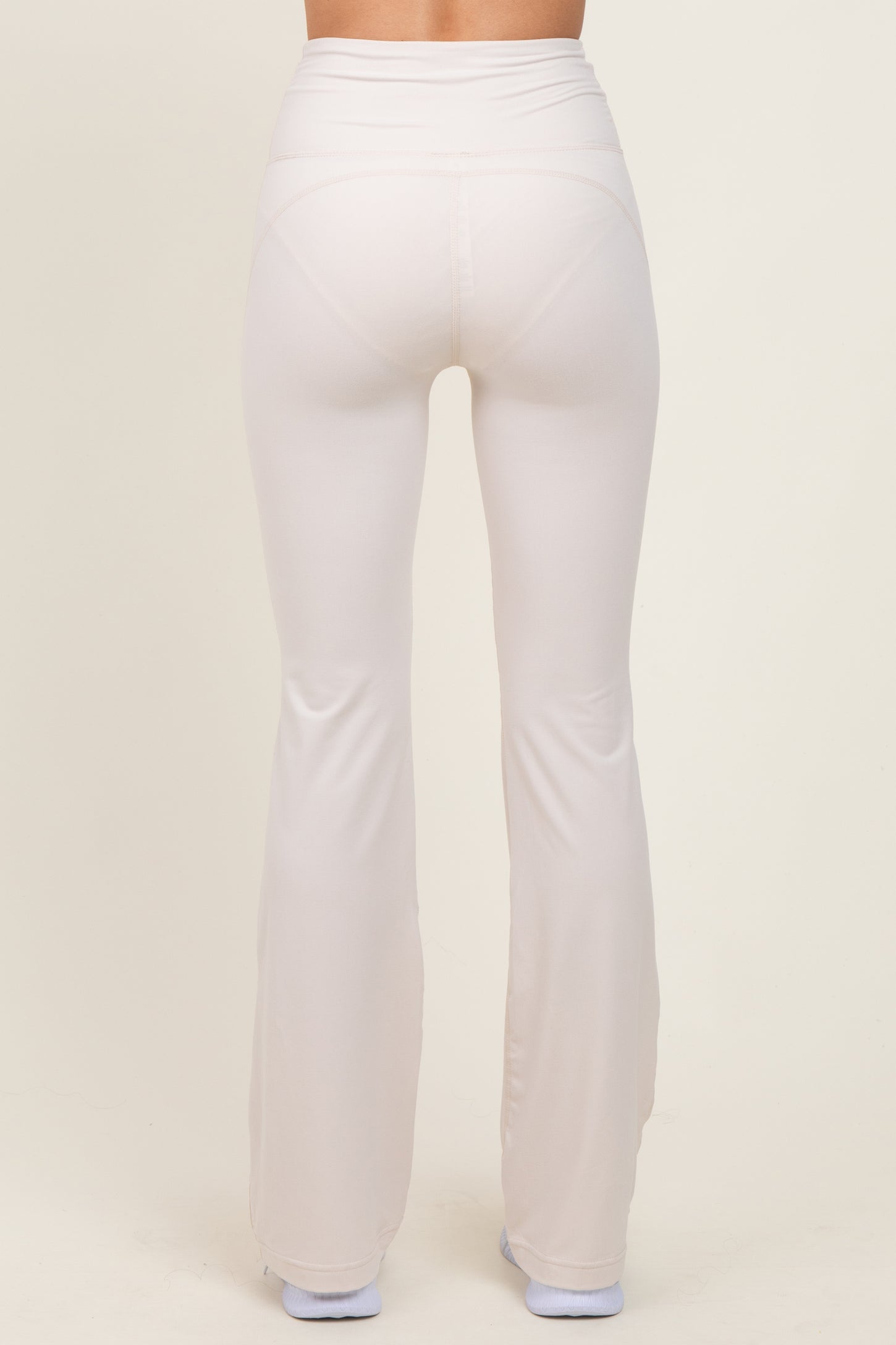 Cream Flared Leggings