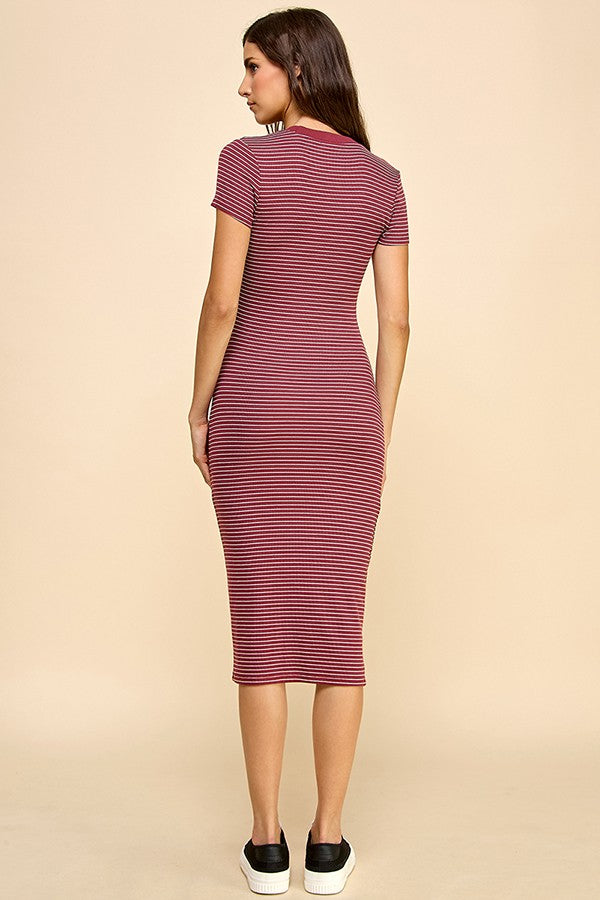Burgundy Asymmetrical Ruched T-Shirt Dress Burgundy Asymmetrical Ruched T-Shirt Dress