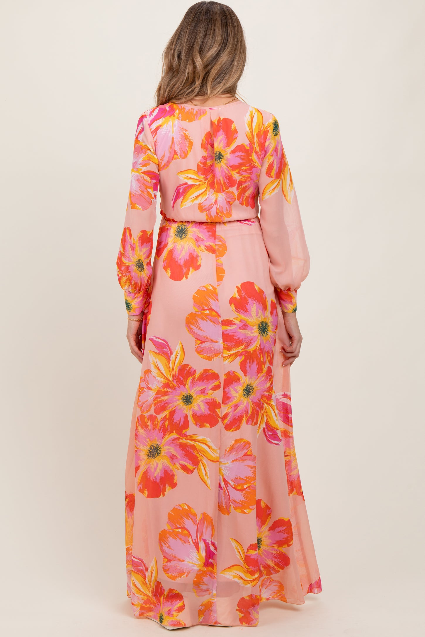 chiffon wrap maxi dress Women's Chiffon Wrap Knot Front Maxi Dress, Green