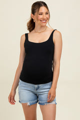 Light Blue Acid Wash Ripped Hem Maternity Jean Shorts