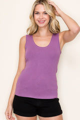 Violet Knit Sleeveless Top
