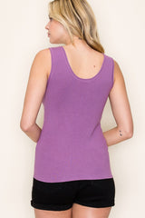 Violet Knit Sleeveless Top