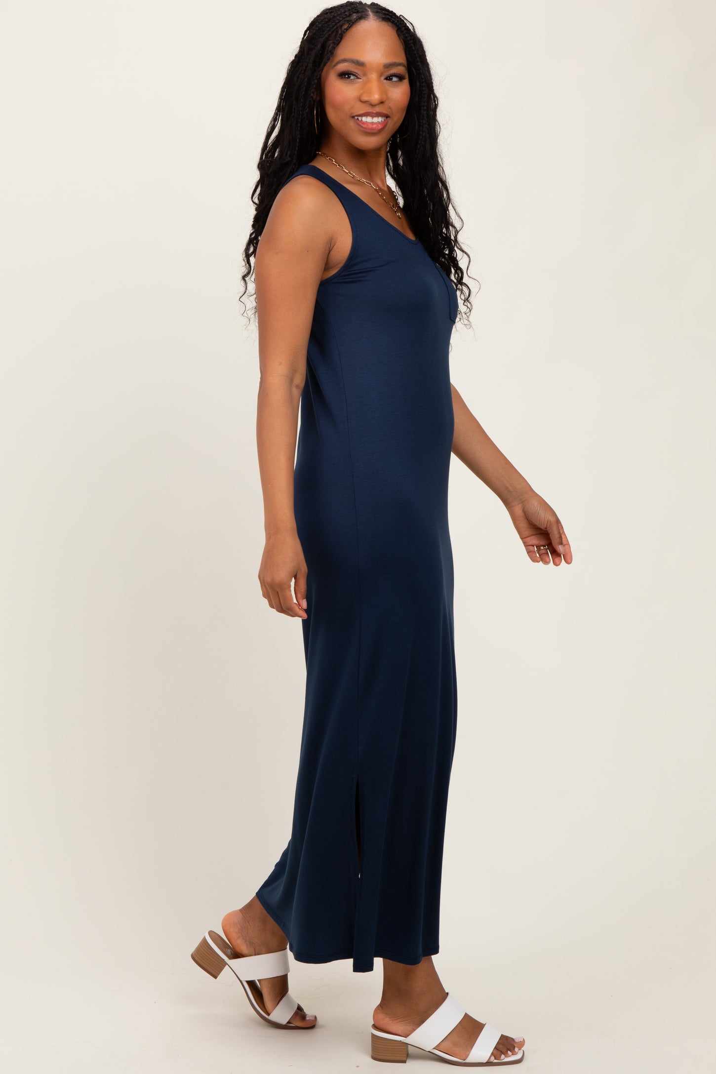 sleeveless maxi dress with pockets Ficerd 2 Pcs Women's Maxi Dresses Summer Sleeveless Beach Long Dress V Neck Casual Loose Split Sundress with Pockets (Black, Pink,XX-Large) at Amazon Women's Clothing store