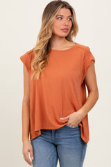 Rust Soft Oversized Top