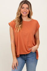 Rust Soft Oversized Top