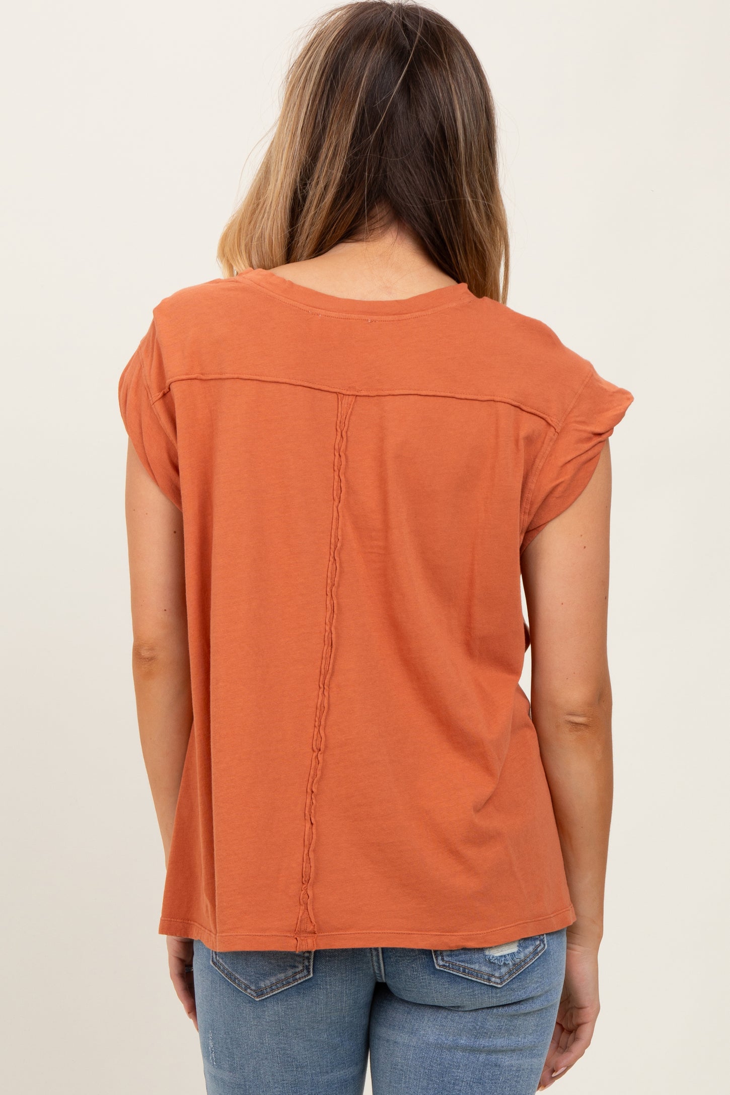 Rust Soft Oversized Top