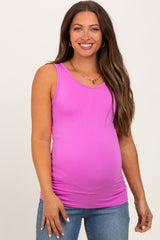 Mauve Basic Seamless Maternity Tank