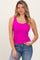 Fuchsia Sleeveless Fitted Tank Top