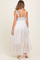 Peach Floral Cotton Maternity Dress