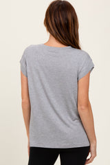 Heather Grey Crew Neck Muscle Tee