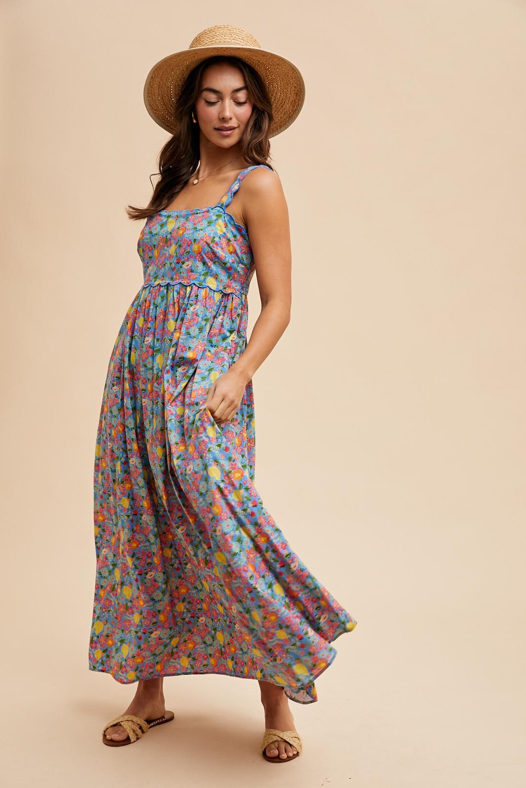scallop maxi dress Blue Floral Detail Sleeveless – PinkBlush Dress Maxi Ross Dress for Less 50% Cotton Size:38 Short Jacket+32 Waist Adjustable 28to34)(Height: 5’4”to5’7”)(Neck 15-16.5)S-M)