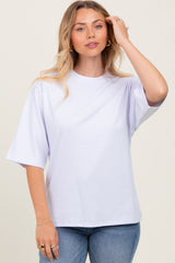 White Crew Neck Oversized Tee