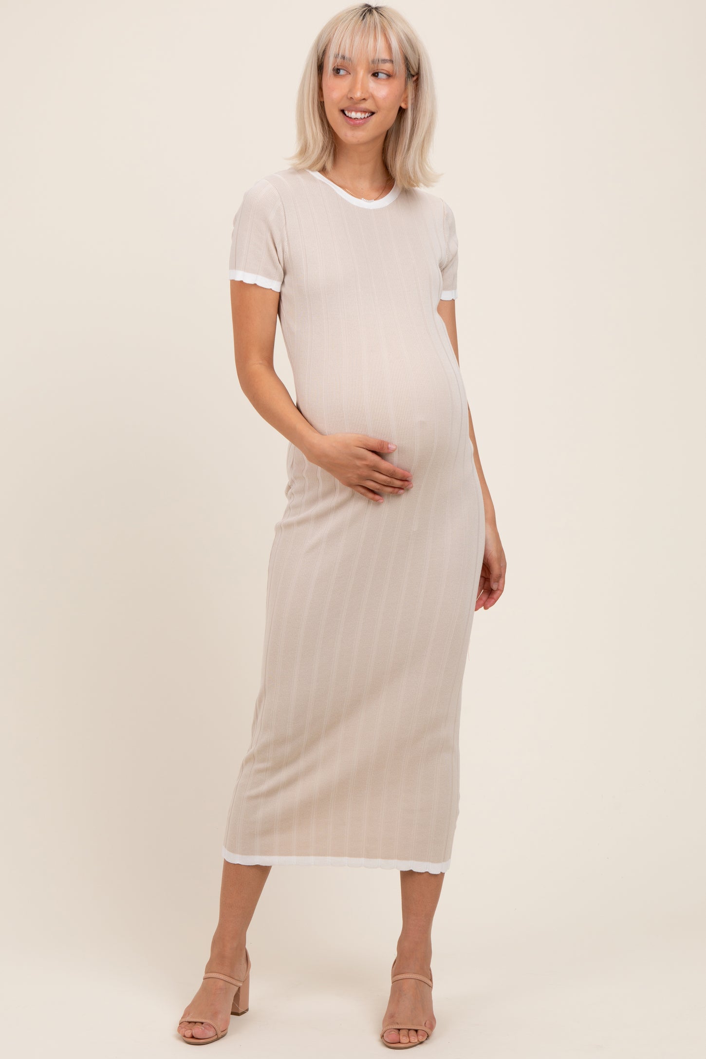white short sleeve maternity dress Gamivast Dresses for Maternity Nursing Dress Short Sleeve Crew Neck Sleep Dress Maternity Dress Loose Fit Lounge Dress for Breastfeeding Nightgown