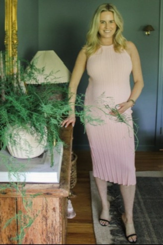 light pink maternity bodycon dress lifeandstylestatements on LTK