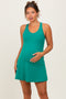 Jade Green Tennis Racerback Maternity Romper Dress