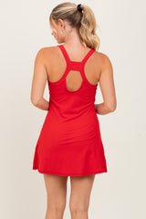 Red Tennis Racerback Romper Dress