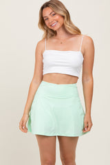 Mint Back Pleat Skort