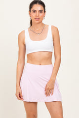 Pink Back Pleat Skort