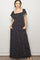 Black Floral Smocked Lace Trim Wide Leg Jumpsuit