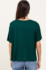 Hunter Green Relaxed Fit Short Sleeve Tee