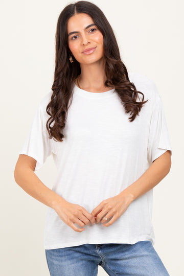 Ivory Relaxed Fit Short Sleeve Tee