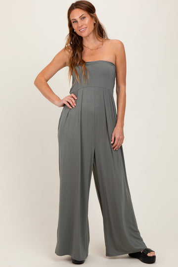 Olive Wide Leg Jumpsuit