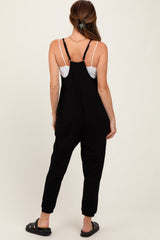 Black V-Neck Sleeveless Jogger Jumpsuit