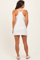 Cream Racerback Maternity Romper Dress