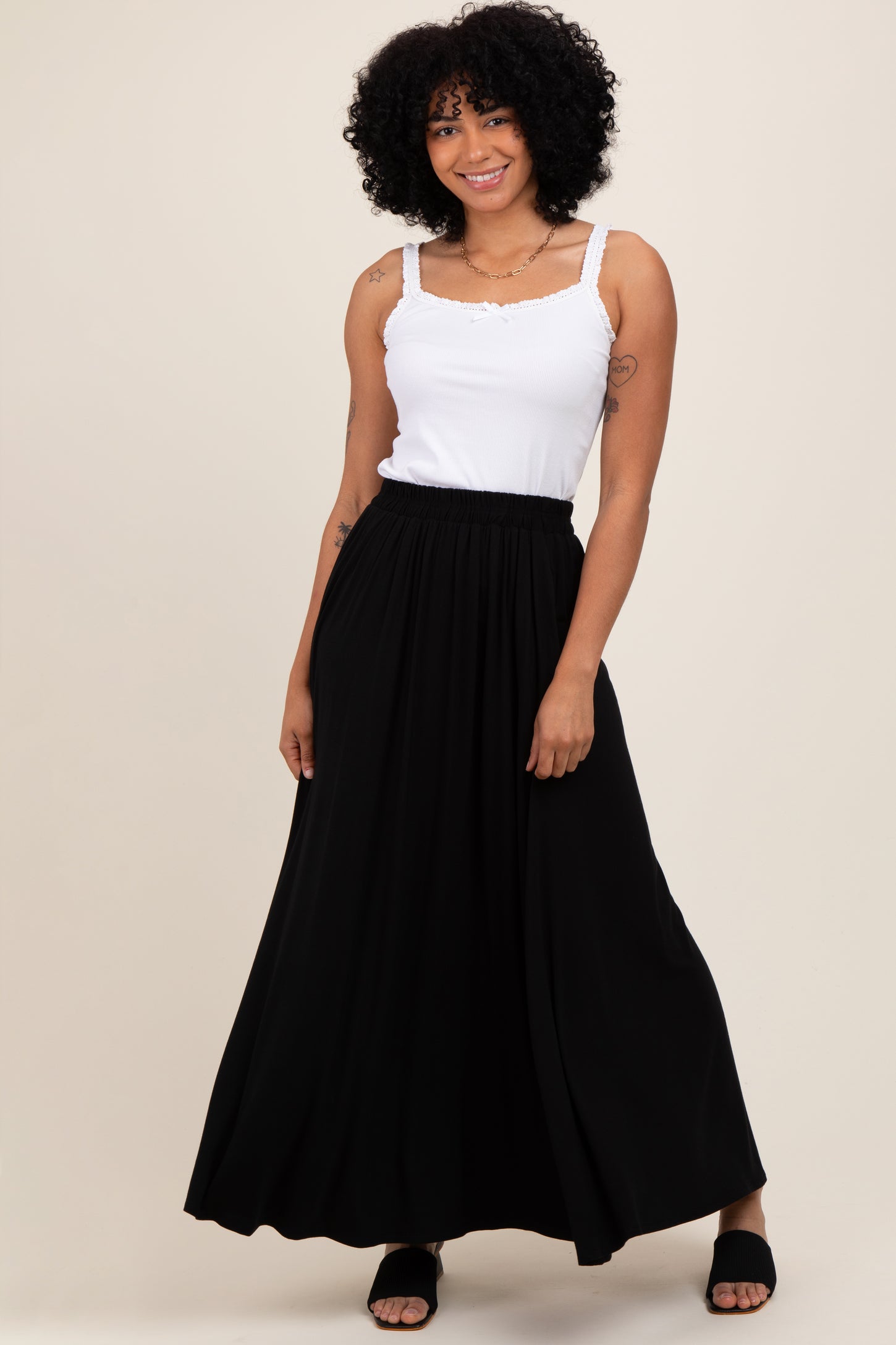 BlackMaternity Maxi Skirt