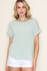 Light Olive French Terry Top