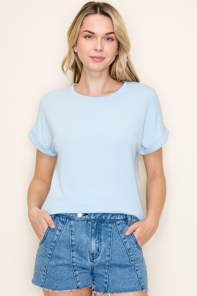 Light Blue French Terry Top