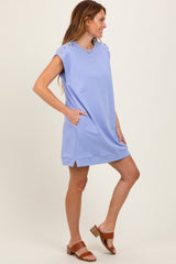 Periwinkle Studded Shoulder Mini Dress