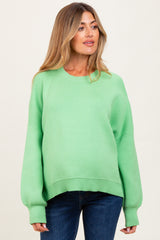 Lime Drop Shoulder Relaxed Fit Maternity Sweater