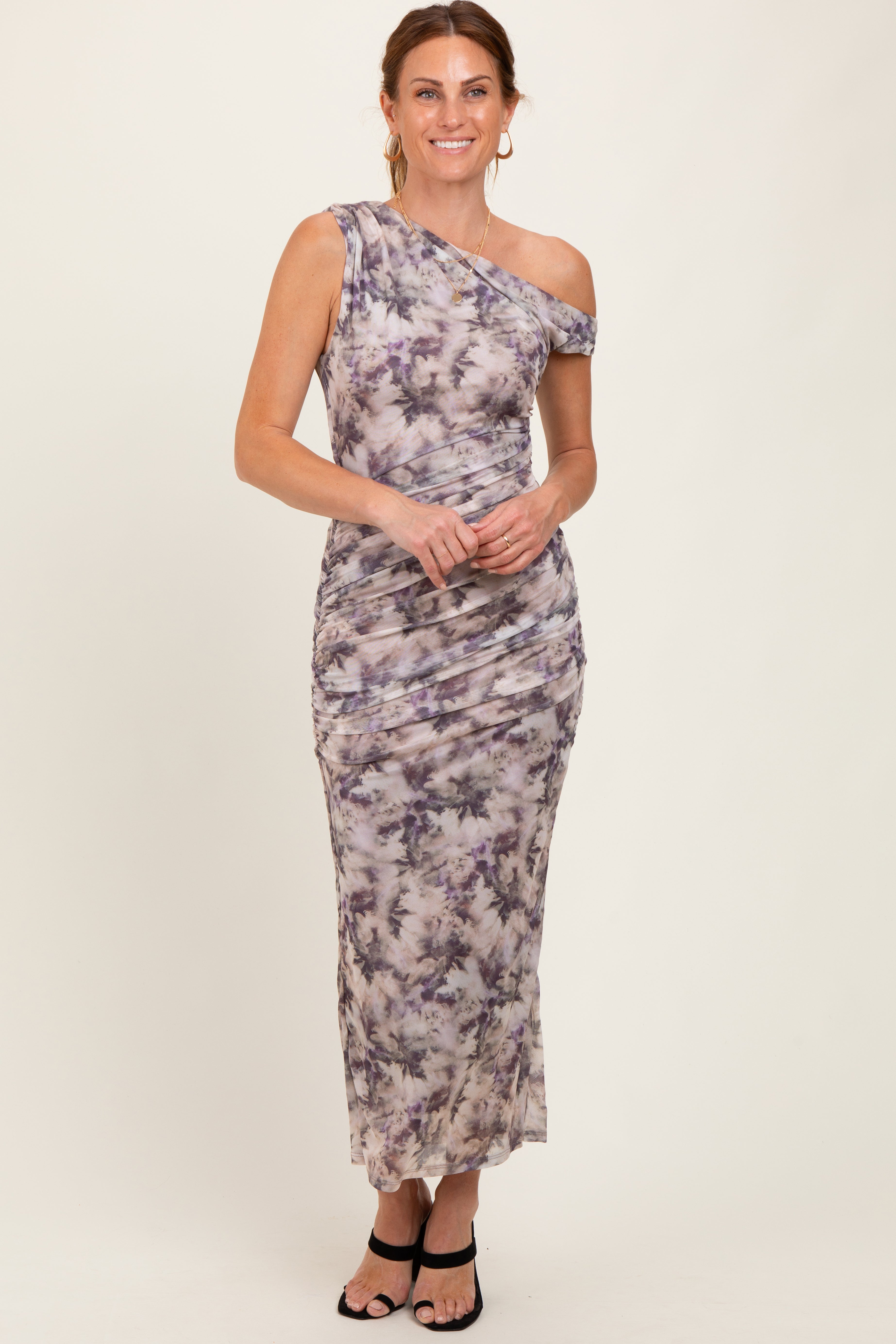 purple one shoulder midi dress Remember Me | Lilac One Shoulder Midi Dress PASTEL