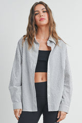 Ivory Checker Plaid Button Down Shirt