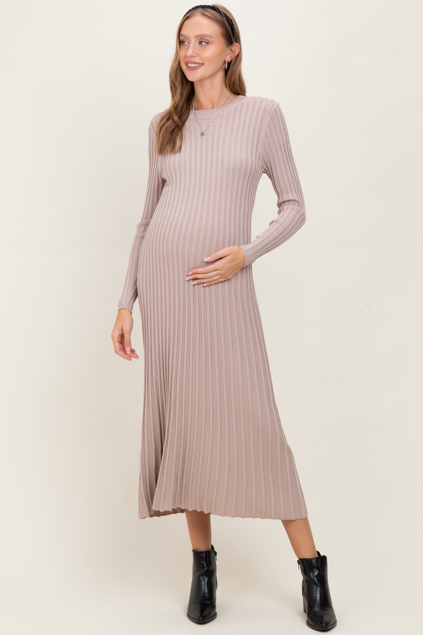 maternity sweater dress midi Ingrid + Isabel Maternity Long Sleeve Midi Sweater Dress