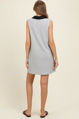 Black Striped Sleeveless Casual Maternity Mini Dress