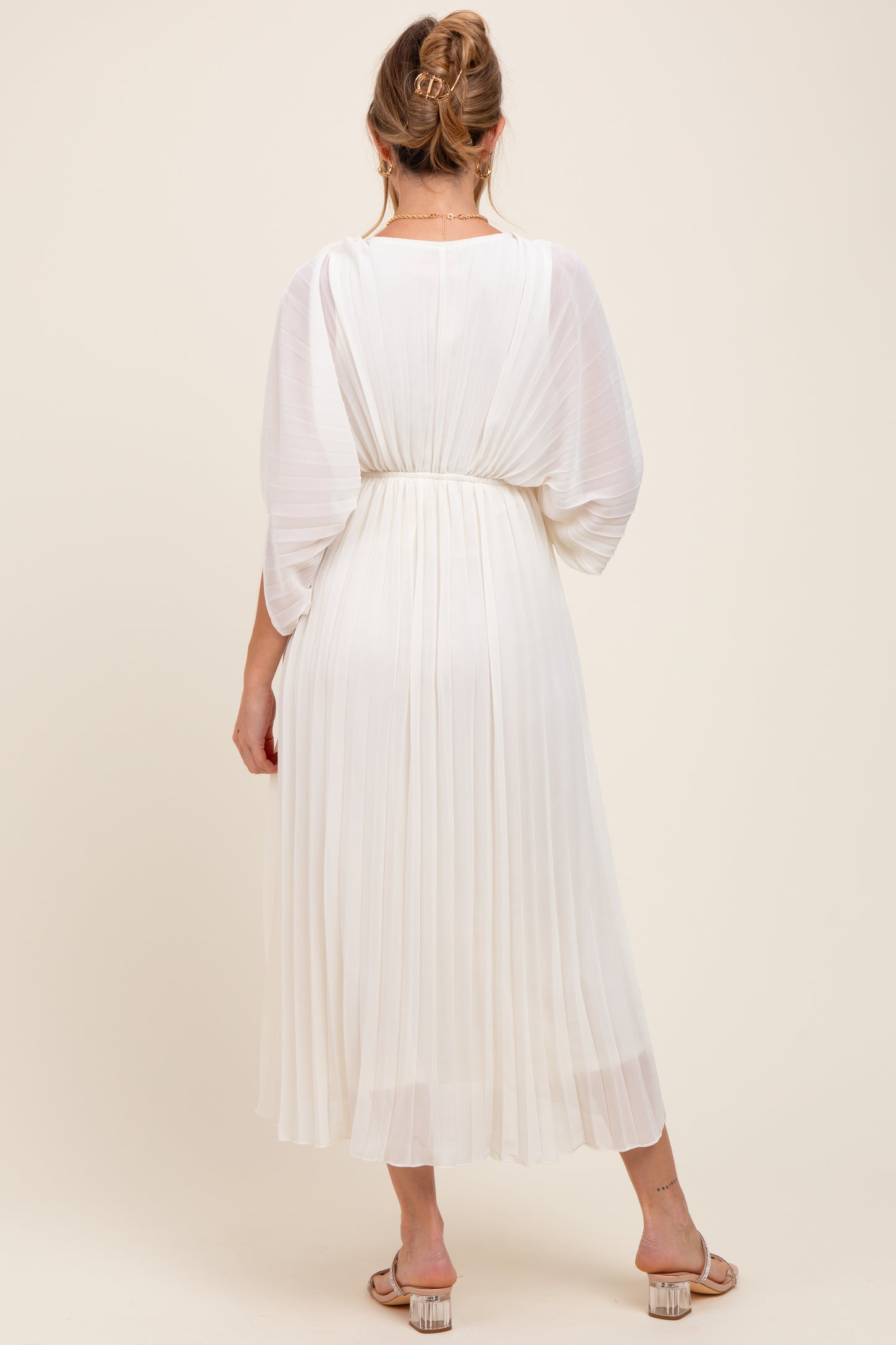 cream maxi maternity dress PinkBlush Cream Floral Smocked Long Sleeve Maternity Maxi Dress