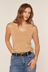 Camel Knit Maternity Tank Top