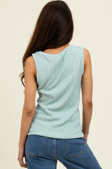 Light Olive Textured Tank Top